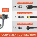 Heliwoo Adjustable Pressure Washer Gun with Nozzles