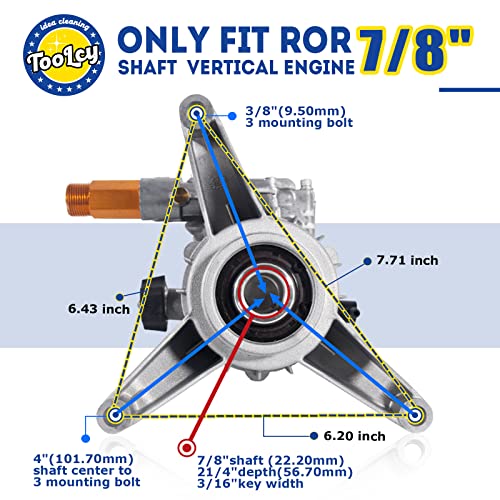 TOOLCY Vertical Pressure Washer Pump, 2500-3100 PSI