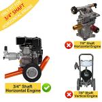Youxmoto 3/4" Horizontal Pressure Washer Pump 3000 PSI