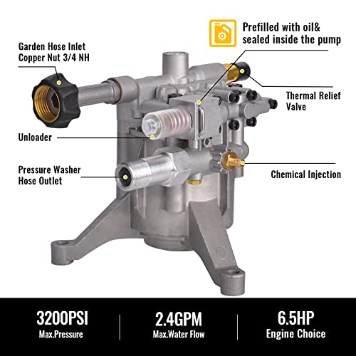 SurmountWay 3200 PSI Vertical Pressure Washer Pump