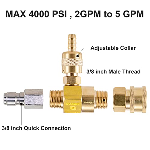 Raincovo Pressure Washer Downstream Chemical Injector Kit