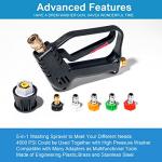 YUET High Pressure Washer Gun with 5 Nozzles