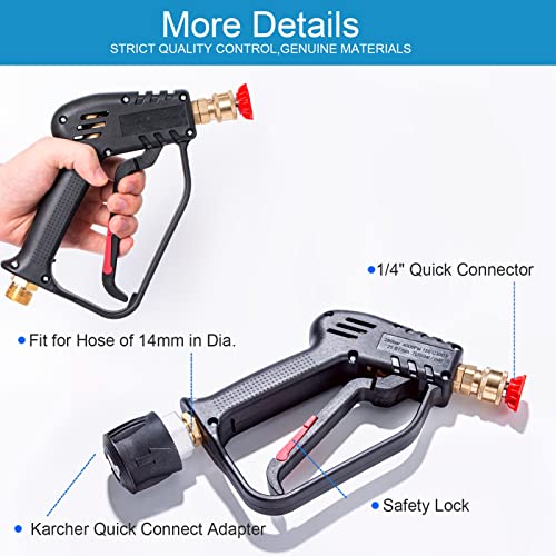YUET High Pressure Washer Gun with 5 Nozzles