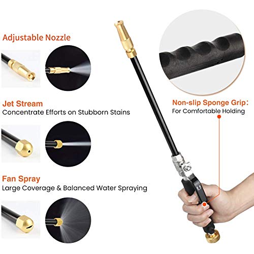 Portable Hydro Jet Pressure Washer with 3 Nozzles