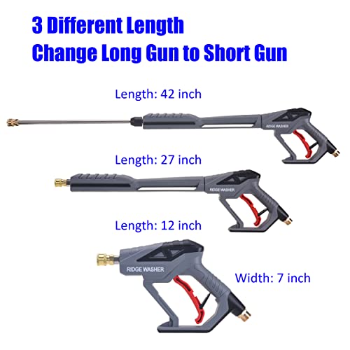 Ridge Washer High-Pressure Spray Gun with Extensions