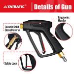 YAMATIC Pressure Washer Gun with Flexible Extension Wand