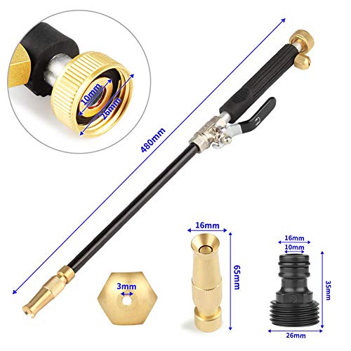 Portable Hydro Jet Pressure Washer with 3 Nozzles