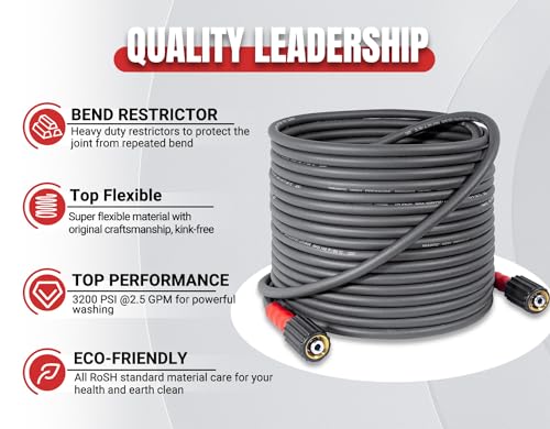 YAMATIC 50 FT Kink Resistant Pressure Washer Hose