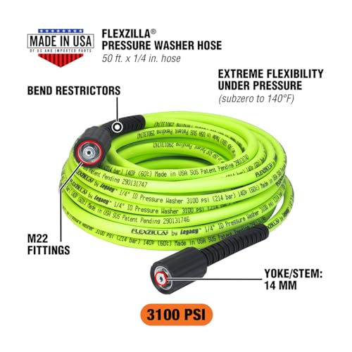 Flexzilla® 50’ Pressure Washer Hose 3100 PSI