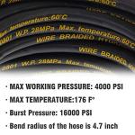 Hourleey 50FT Pressure Washer Hose with Quick Connect