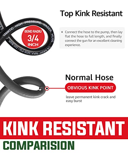 YAMATIC 50 FT Kink-Free Pressure Washer Hose