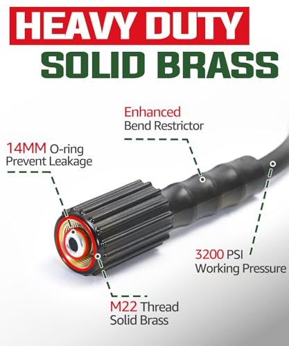YAMATIC 50 FT Kink-Free Pressure Washer Hose
