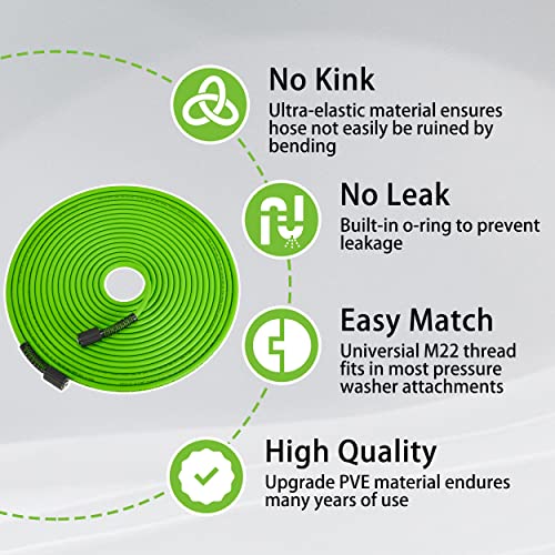 50 FT Pressure Washer Hose – 3600 PSI Kink Resistant