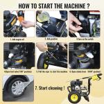 SurmountWay 3600 PSI Gas Pressure Washer for Cars