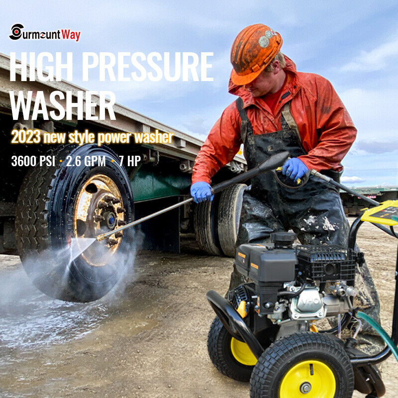 SurmountWay 3600 PSI Gas Pressure Washer for Cars