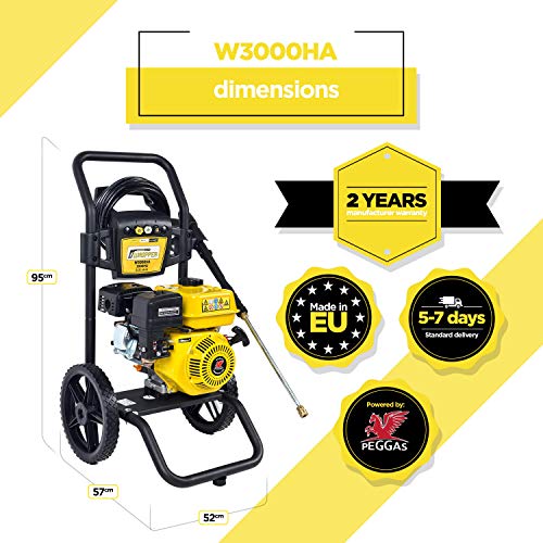 WASPPER 3000 PSI Portable Petrol Pressure Washer