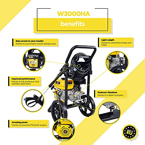 WASPPER 3000 PSI Portable Petrol Pressure Washer