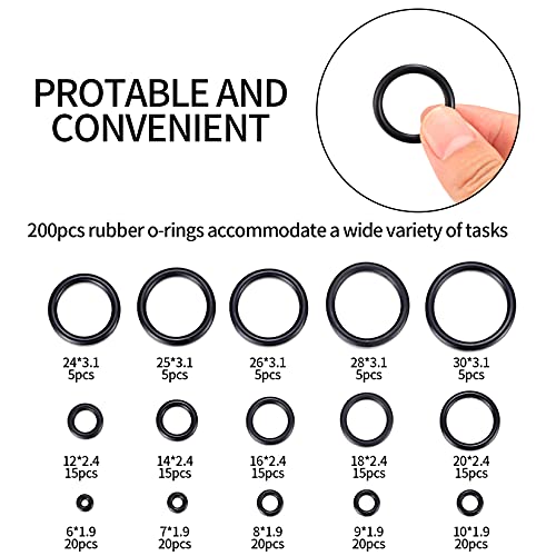 200-Piece O-Ring Seal Kit for Faucets