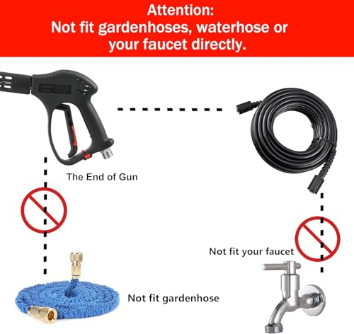 M MINGLE 5000 PSI Pressure Washer Gun with Nozzles