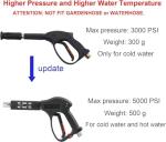 M MINGLE 5000 PSI Pressure Washer Gun with Nozzles