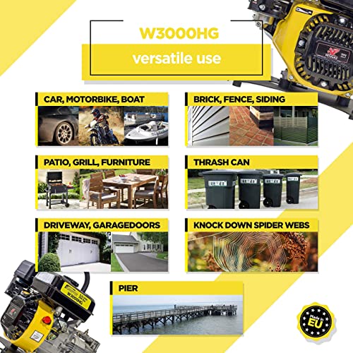 3000 PSI Petrol Pressure Washer - Lightweight & Powerful