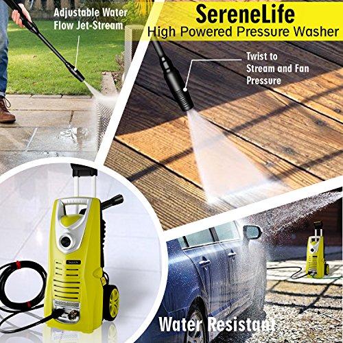 Serenelife Heavy Duty 1800PSI Electric Pressure Washer