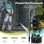 1650W Portable Pressure Washer with Foam Tank