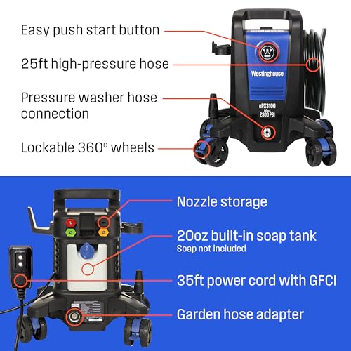 Westinghouse ePX3050 Electric Pressure Washer - 2050 PSI