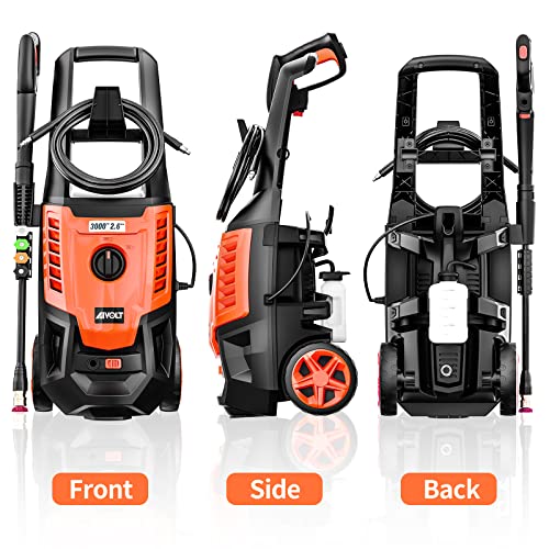 AIVOLT 3000PSI Electric Pressure Washer with 5 Tips