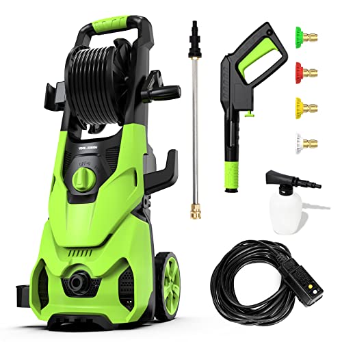 Electric Pressure Washer: 2150PSI, 2.6 GPM, Hose Reel