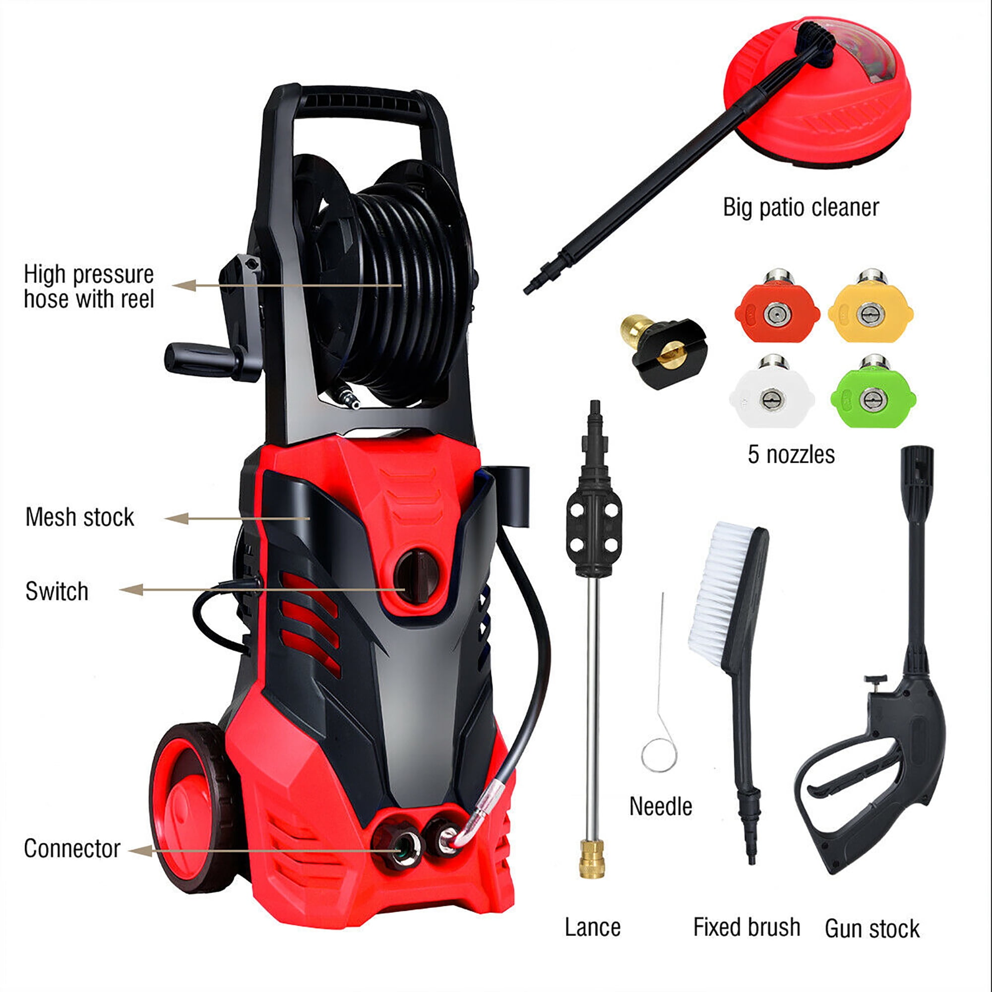 3000PSI Electric Pressure Washer with Patio Cleaner
