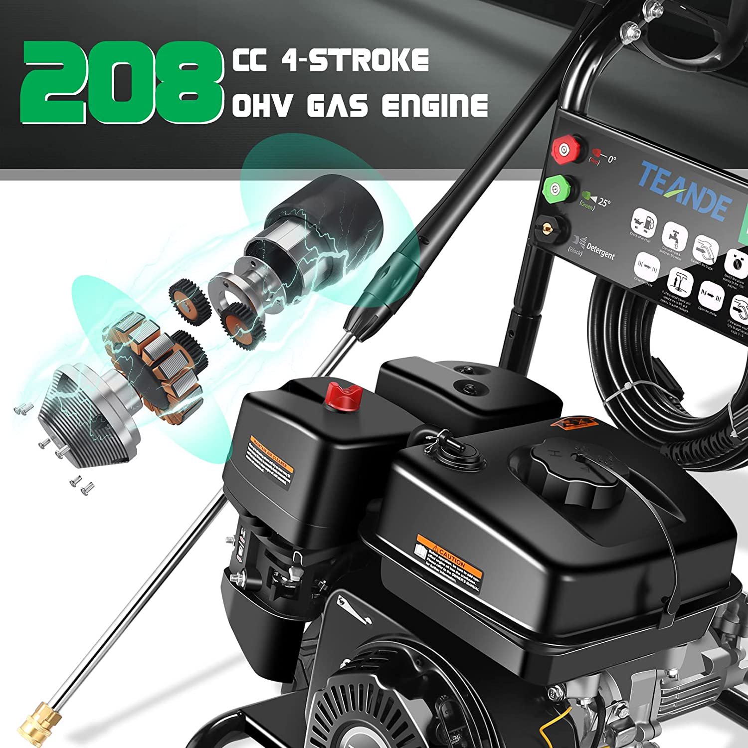 TEANDE Gas Pressure Washer 209cc 2.6 GPM