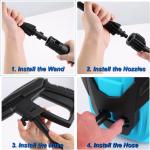 1600W Electric Pressure Washer with Adjustable Nozzle