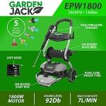 Gardenjack 140 Bar Electric Pressure Washer with Nozzles