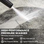 DURHAND 1800W Portable High Pressure Washer