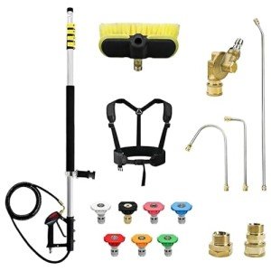 24FT Telescoping Pressure Washer Wand with Accessories