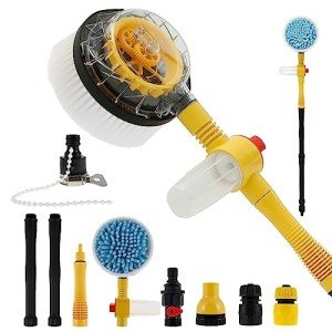Rotating Car Wash Brush Kit with Soap Dispenser