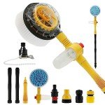 Rotating Car Wash Brush Kit with Soap Dispenser