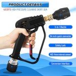 MaxAwe High Pressure Washer Gun with 5 Nozzles