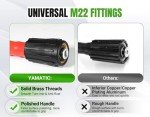YAMATIC 25FT Kink Resistant Pressure Washer Hose
