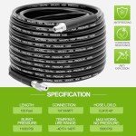 30M Pressure Washer Hose with Adapters and Nozzles