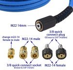 FIXFANS 50FT High Pressure Washer Extension Hose
