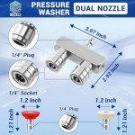 2-in-1 Pressure Washer Nozzle with 4 Tips