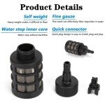 2 Pack Durable Pressure Washer Suction Hose Filter