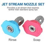 STYDDI 8-Glow Pressure Washer Nozzle Tips Set
