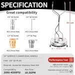 DAIMOT 14" Stainless Steel Pressure Washer Surface Cleaner