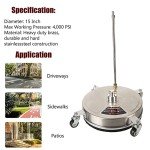Zerodis 15" Pressure Washer Surface Cleaner, 4000PSI