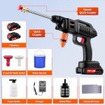 Lightasea 21V Cordless 1500W Portable Pressure Washer