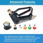 YUET High Pressure Washer Gun with 5 Nozzles
