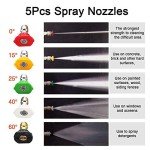 High Pressure Washer Gun with 5 Nozzle Tips